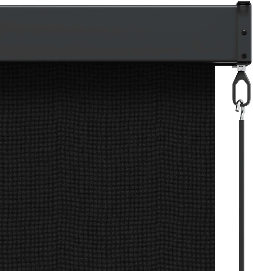 Roletas Juoda 100 x 250 cm Audinys ir aliuminis