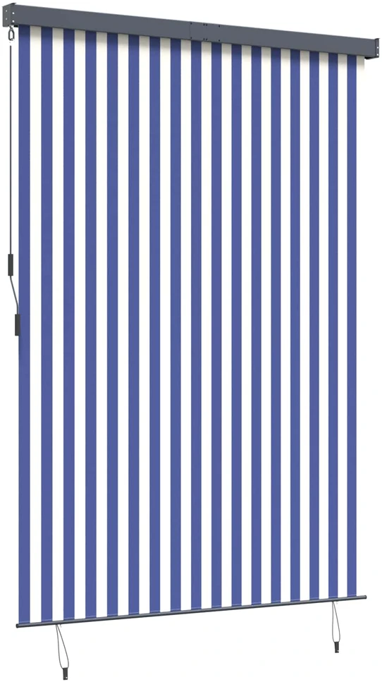 Roletas Mėlyna ir balta 180 x 250 cm Audinys ir aliuminis