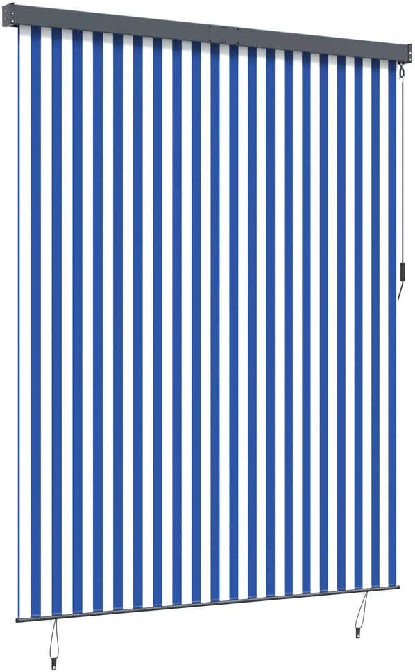 Roletas Mėlyna ir balta 200 x 250 cm Audinys ir aliuminis