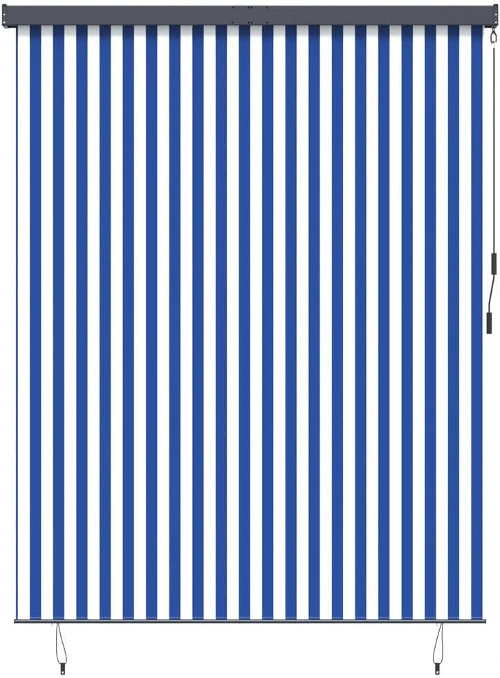 Roletas Mėlyna ir balta 200 x 250 cm Audinys ir aliuminis