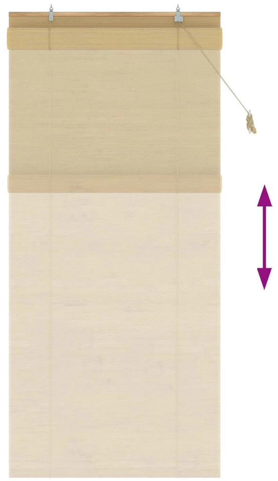 Roletas Natūrali 110 x 220 cm Bambukas