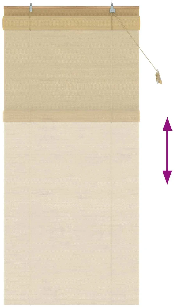Roletas Natūrali 110 x 220 cm Bambukas