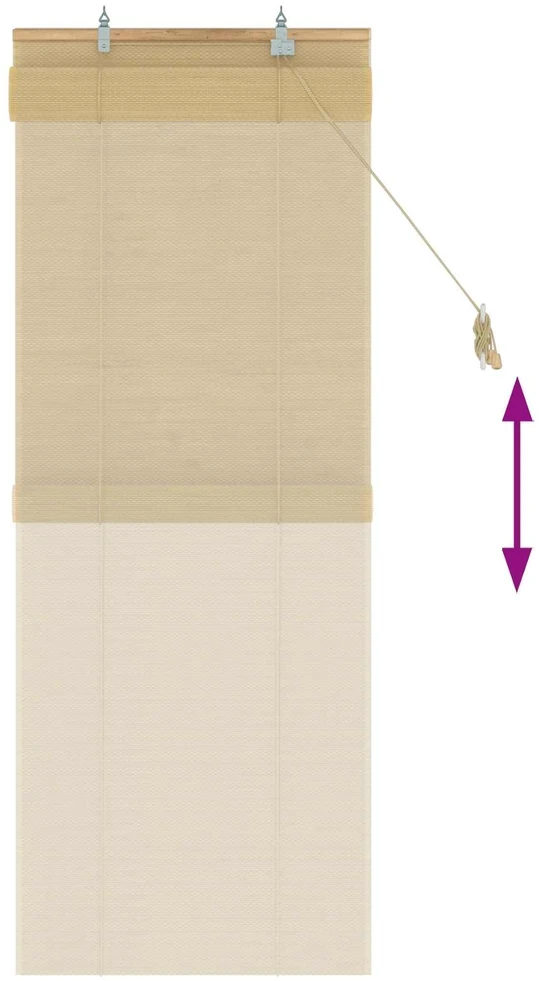 Roletas Natūrali 40 x 160 cm Bambukas