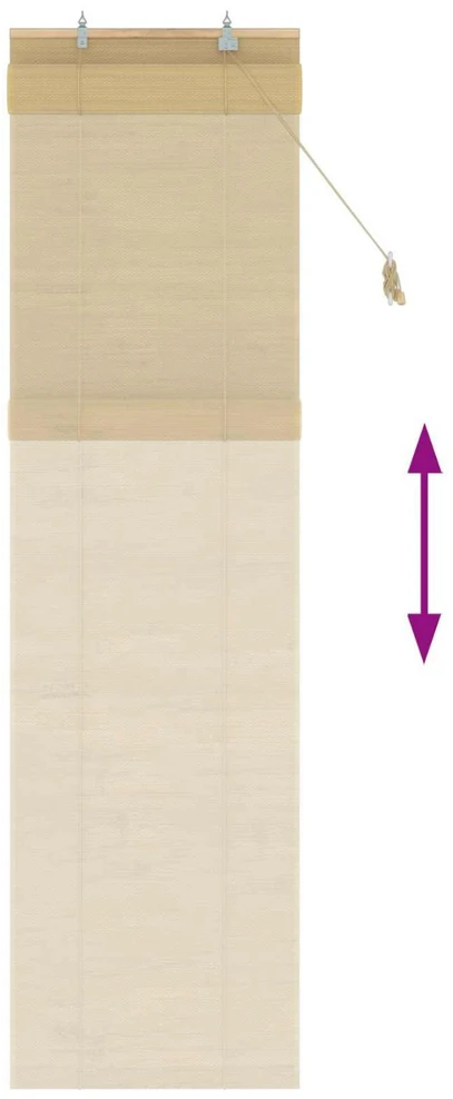 Roletas Natūrali 60 x 220 cm Bambukas