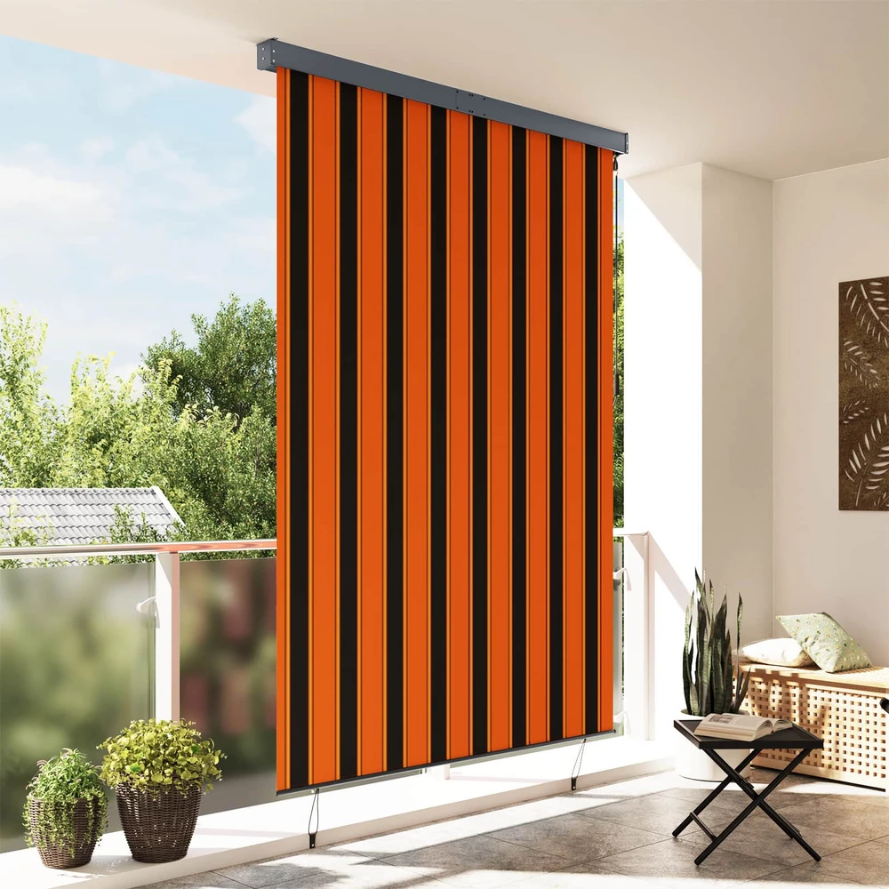 Roletas Oranžinė ir ruda 180 x 250 cm Audinys ir aliuminis
