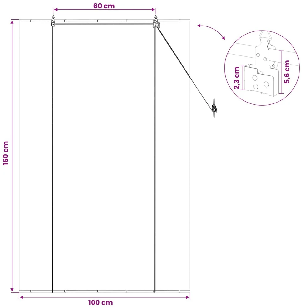 Roletas Pilka 100 x 160 cm Bambukas