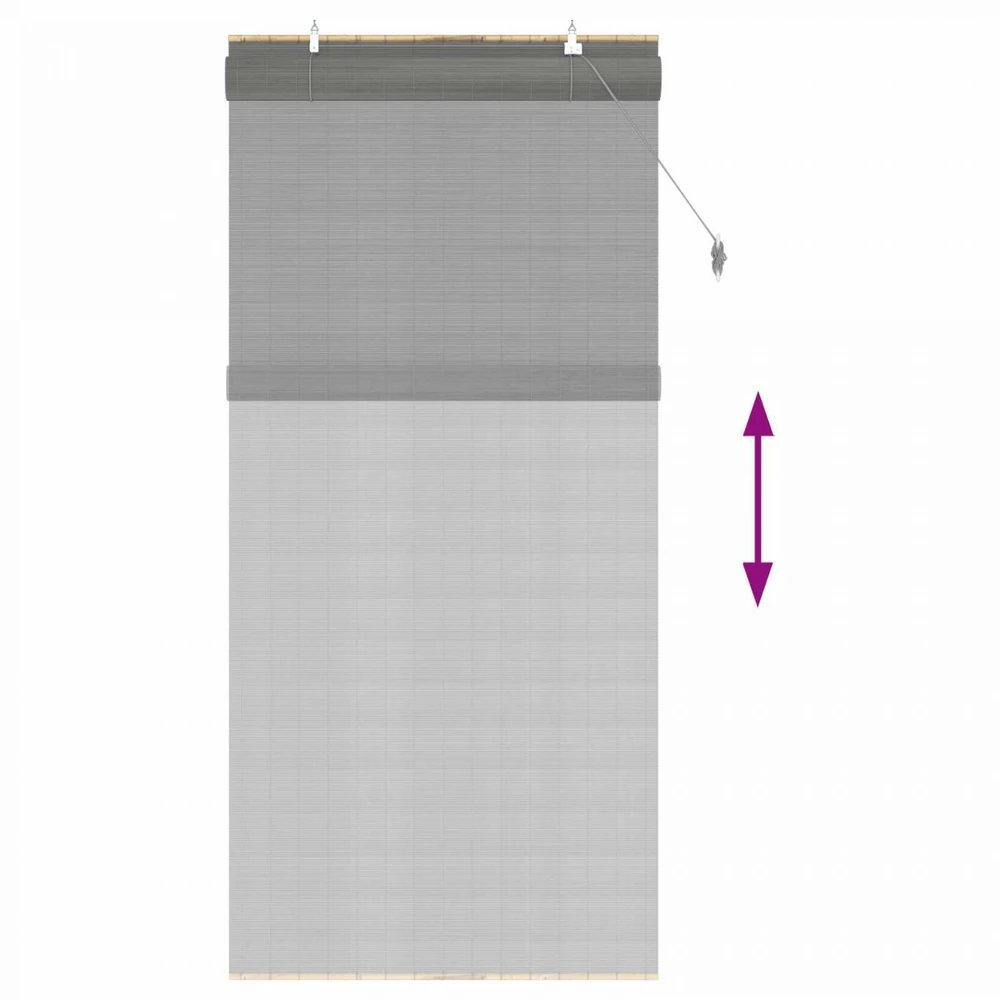 Roletas Pilka 110 x 220 cm Bambukas