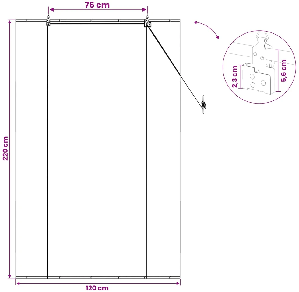 Roletas Pilka 120 x 220 cm Bambukas
