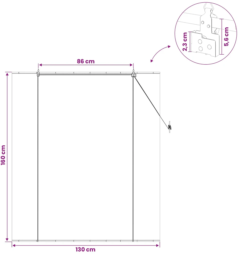 Roletas Pilka 130 x 160 cm Bambukas