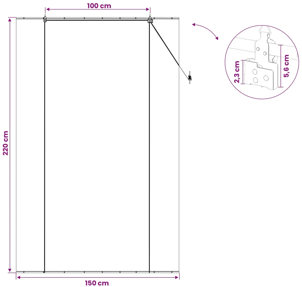 Roletas Pilka 150 x 220 cm Bambukas