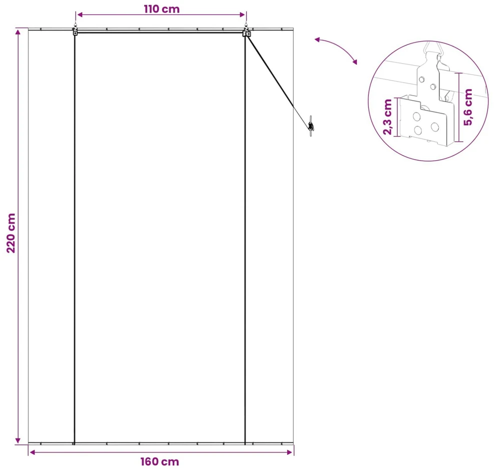 Roletas Pilka 160 x 220 cm Bambukas