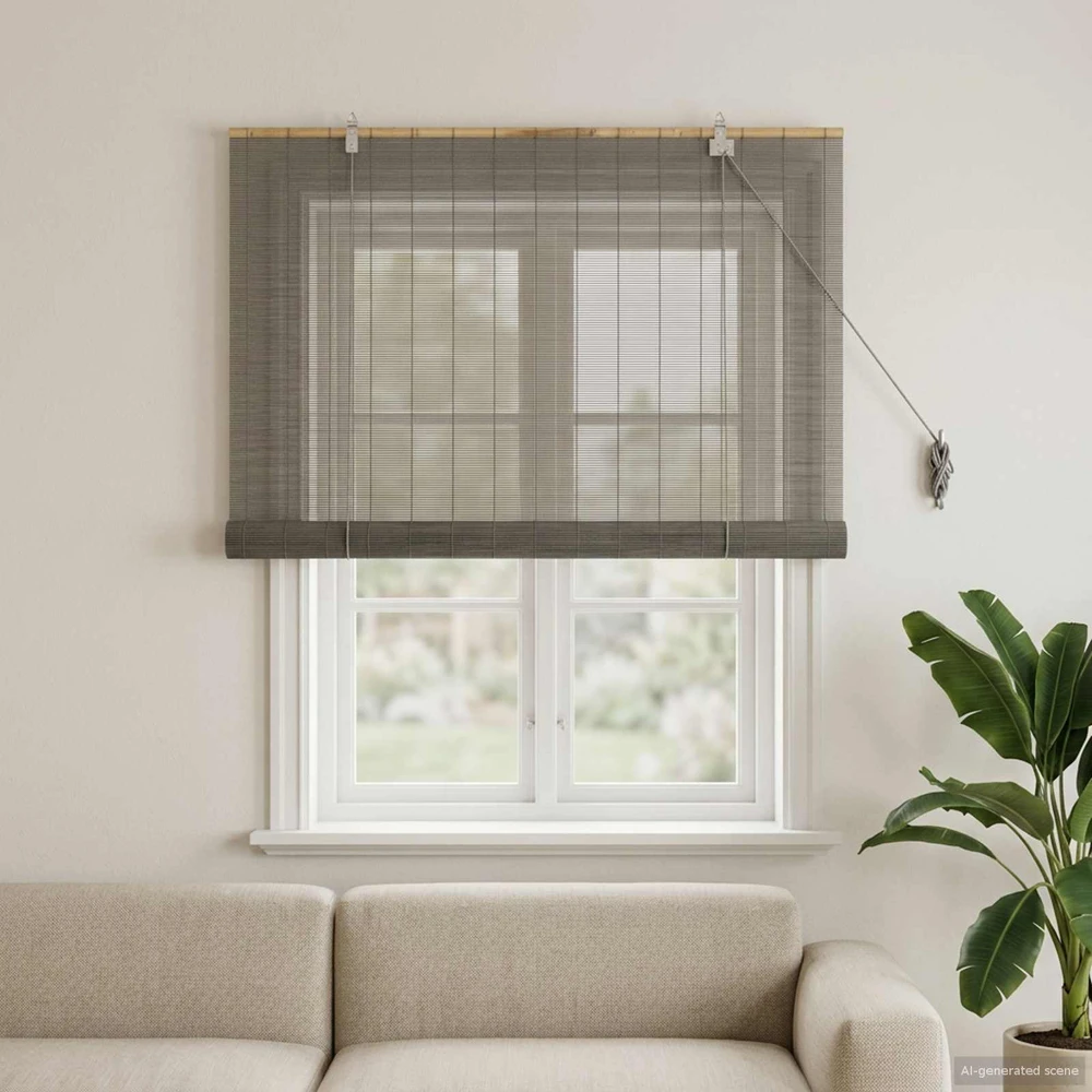 Roletas Pilka 80 x 160 cm Bambukas