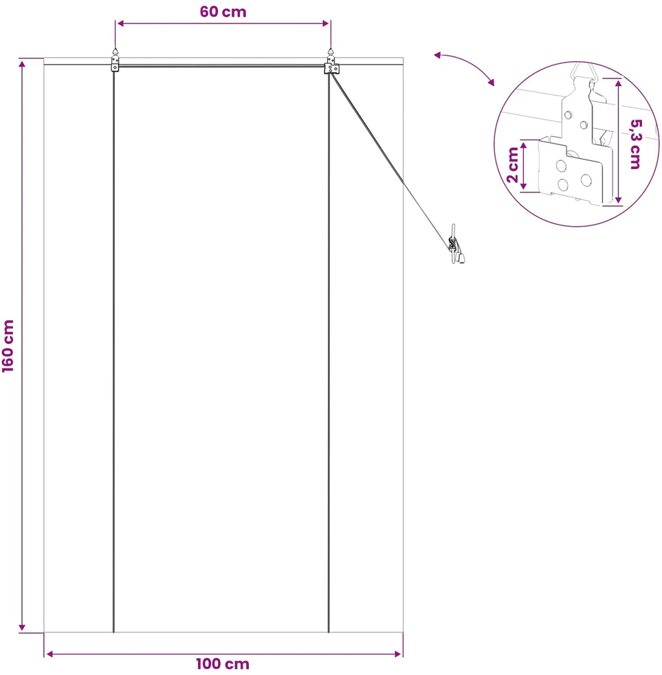 Roletas Ruda 100 x 160 cm Bambukas