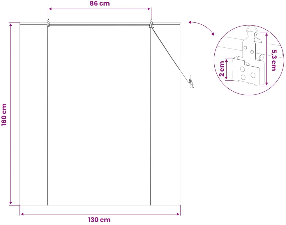 Roletas Ruda 130 x 160 cm Bambukas