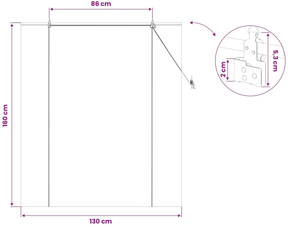 Roletas Ruda 130 x 160 cm Bambukas