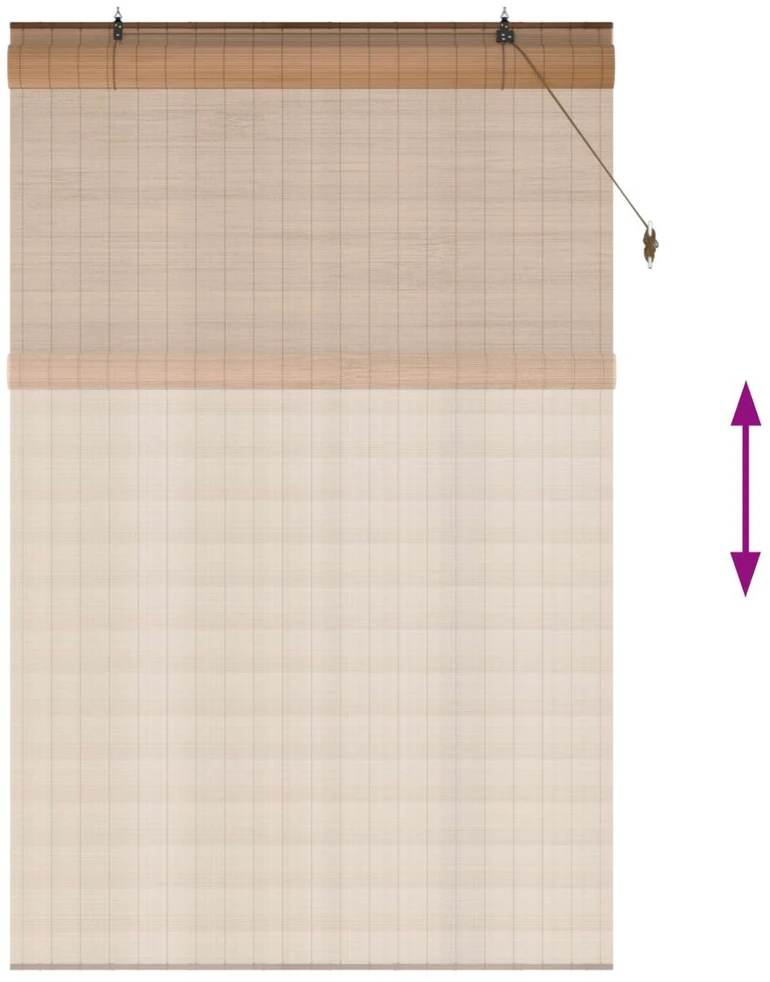 Roletas Ruda 130 x 220 cm Bambukas