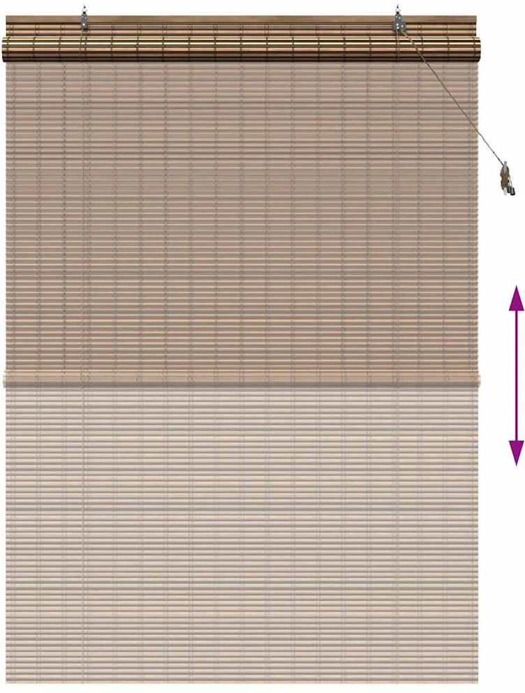 Roletas Ruda 140 x 220 cm Bambukas