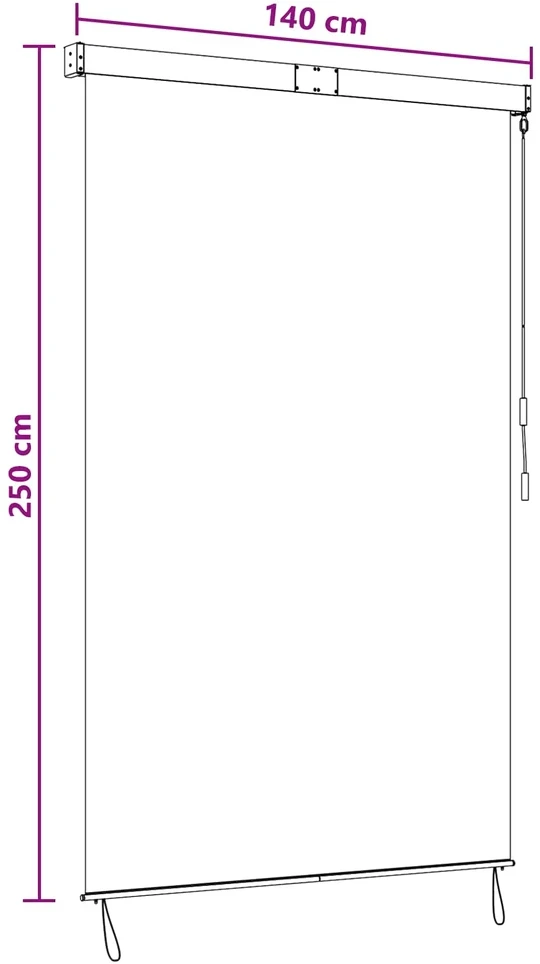 Roletas Ruda 140 x 250 cm Audinys ir aliuminis
