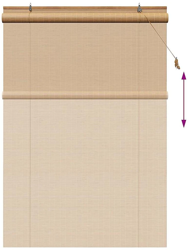 Roletas Ruda 150 x 220 cm Bambukas