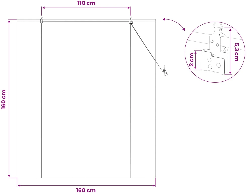 Roletas Ruda 160 x 160 cm Bambukas
