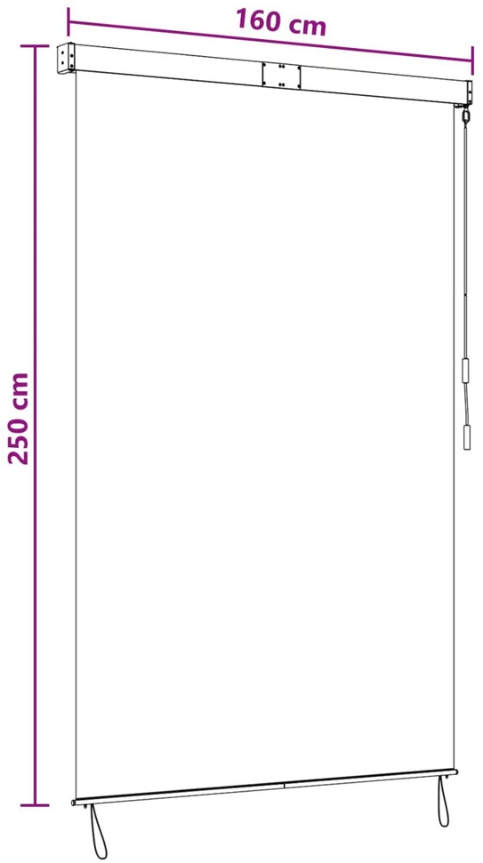 Roletas Ruda 160 x 250 cm Audinys ir aliuminis