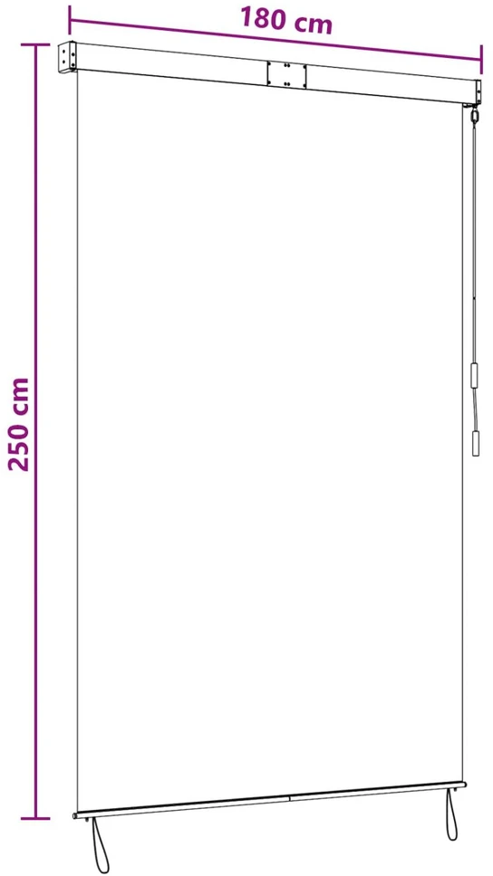 Roletas Ruda 180 x 250 cm Audinys ir aliuminis