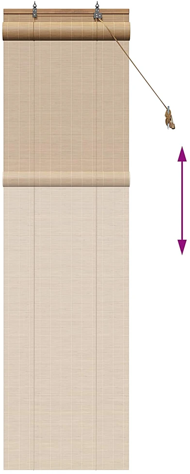 Roletas Ruda 40 x 220 cm Bambukas