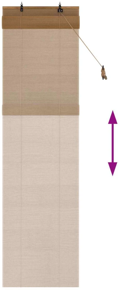 Roletas Ruda 40 x 220 cm Bambukas