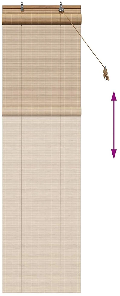 Roletas Ruda 50 x 220 cm Bambukas