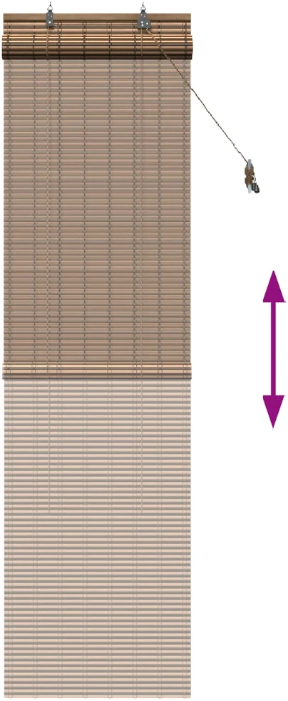 Roletas Ruda 50 x 220 cm Bambukas