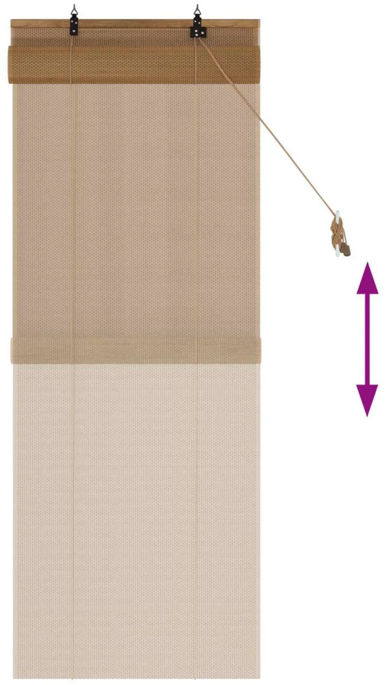 Roletas Ruda 60 x 160 cm Bambukas