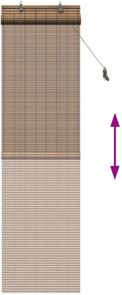 Roletas Ruda 70 x 220 cm Bambukas