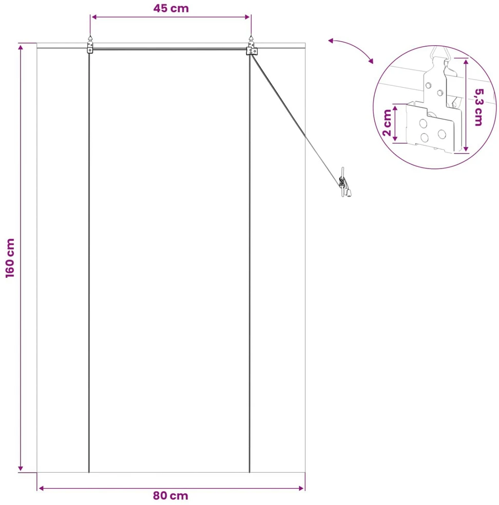 Roletas Ruda 80 x 160 cm Bambukas
