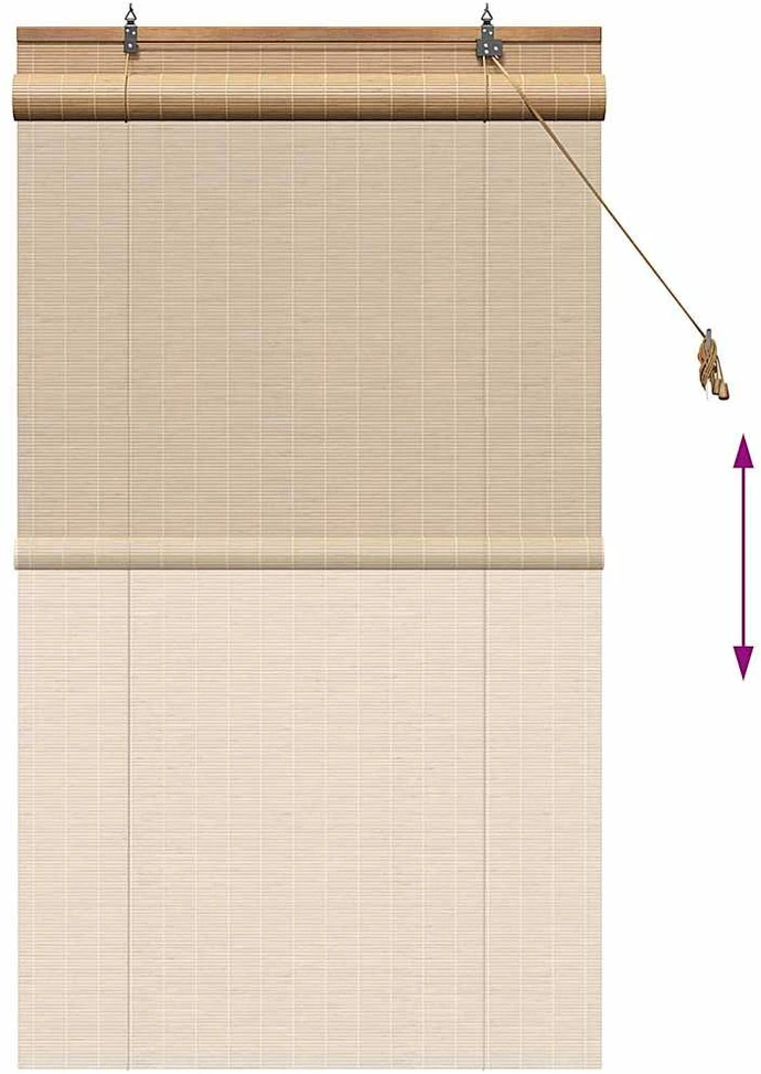 Roletas Ruda 90 x 160 cm Bambukas