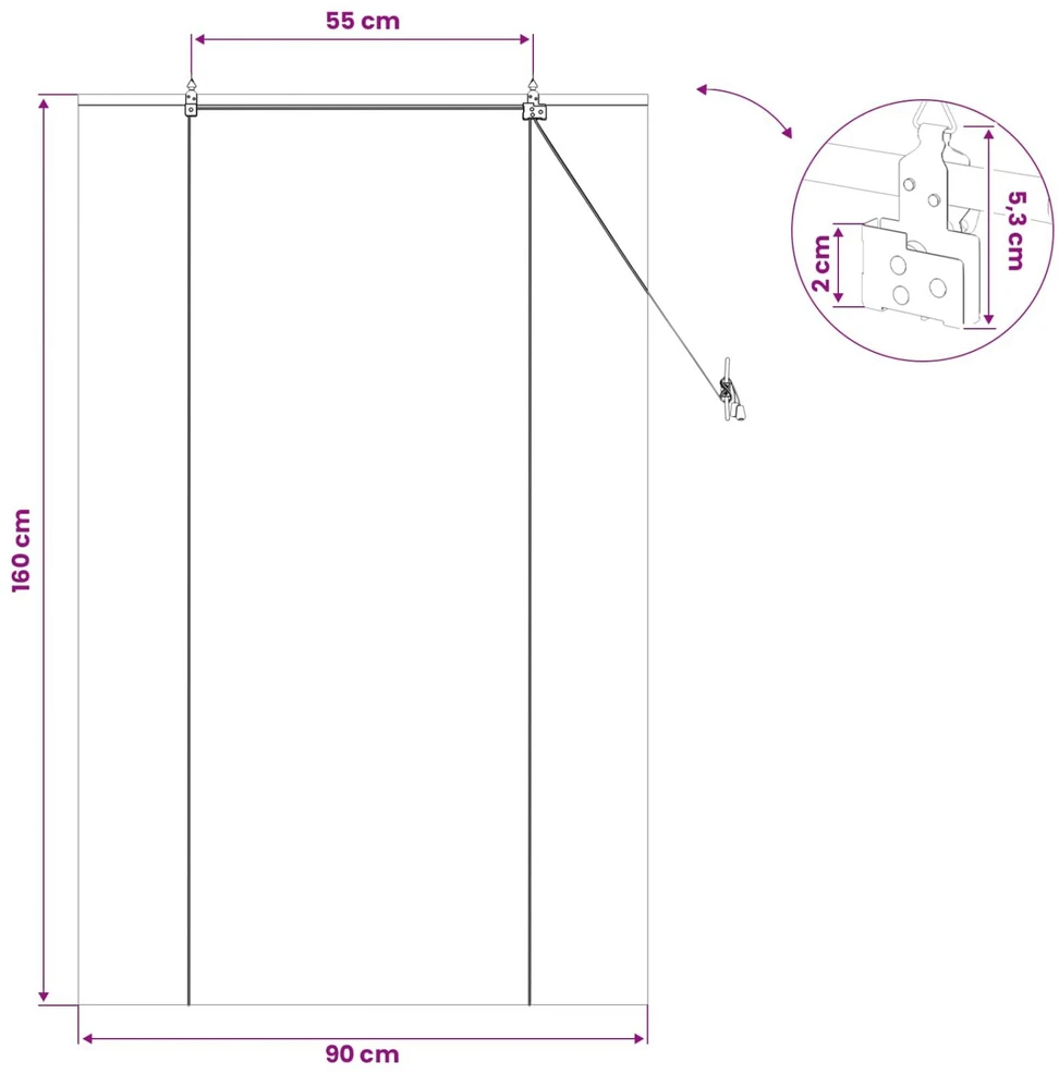 Roletas Ruda 90 x 160 cm Bambukas