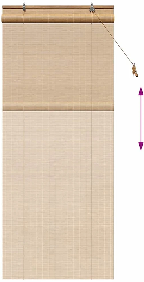 Roletas Ruda 90 x 220 cm Bambukas