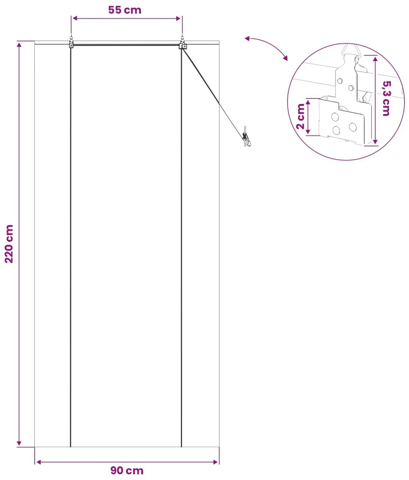 Roletas Ruda 90 x 220 cm Bambukas