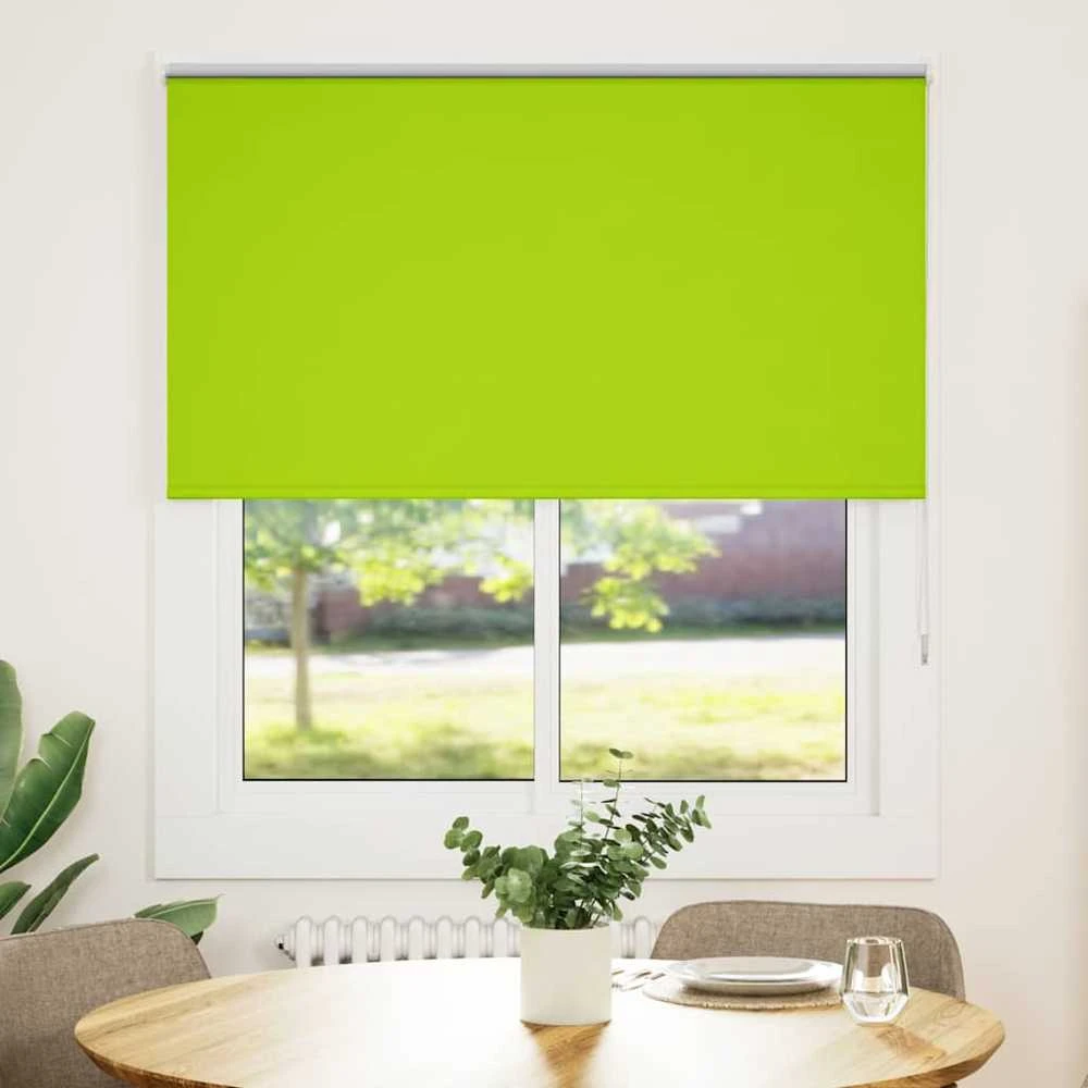 roletas smėlio lapai žali 125x150 cm audinio plotis 121,6 cm