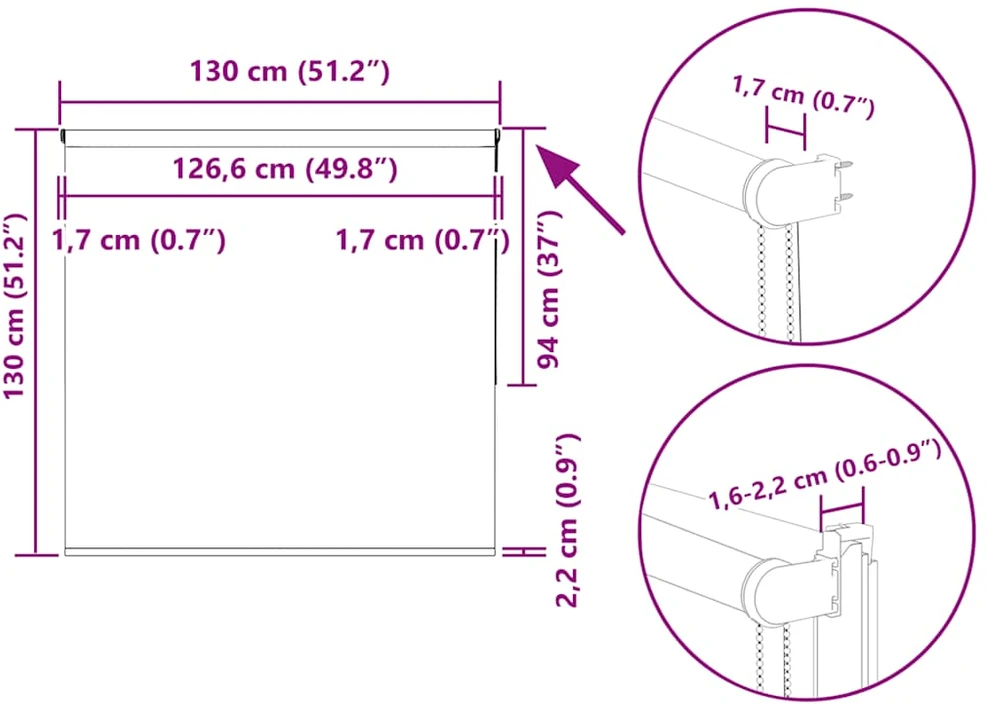 roletas smėlio šviesiai pilka 130x130 cm audinio plotis 126,6cm
