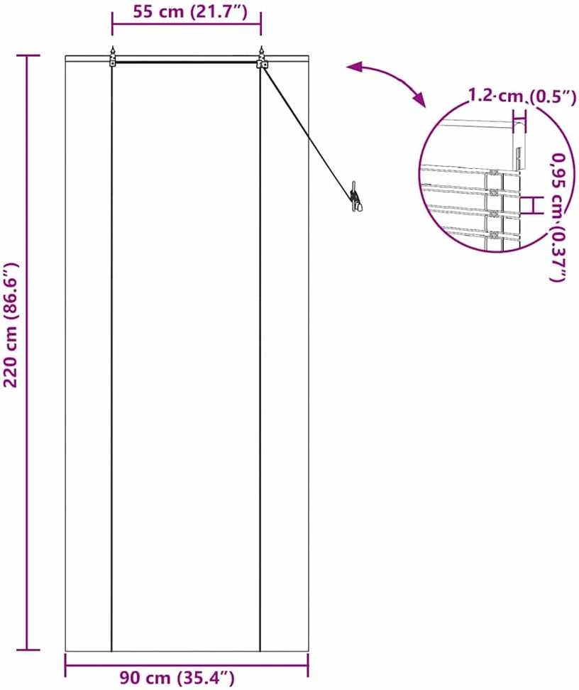 Roletas Gamta 90 x 220 cm Bambukas