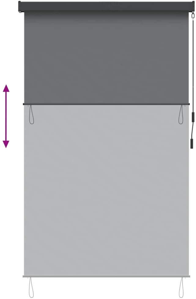 Roletas Šviesiai pilka 60 x 250 cm Audinys ir aliuminis