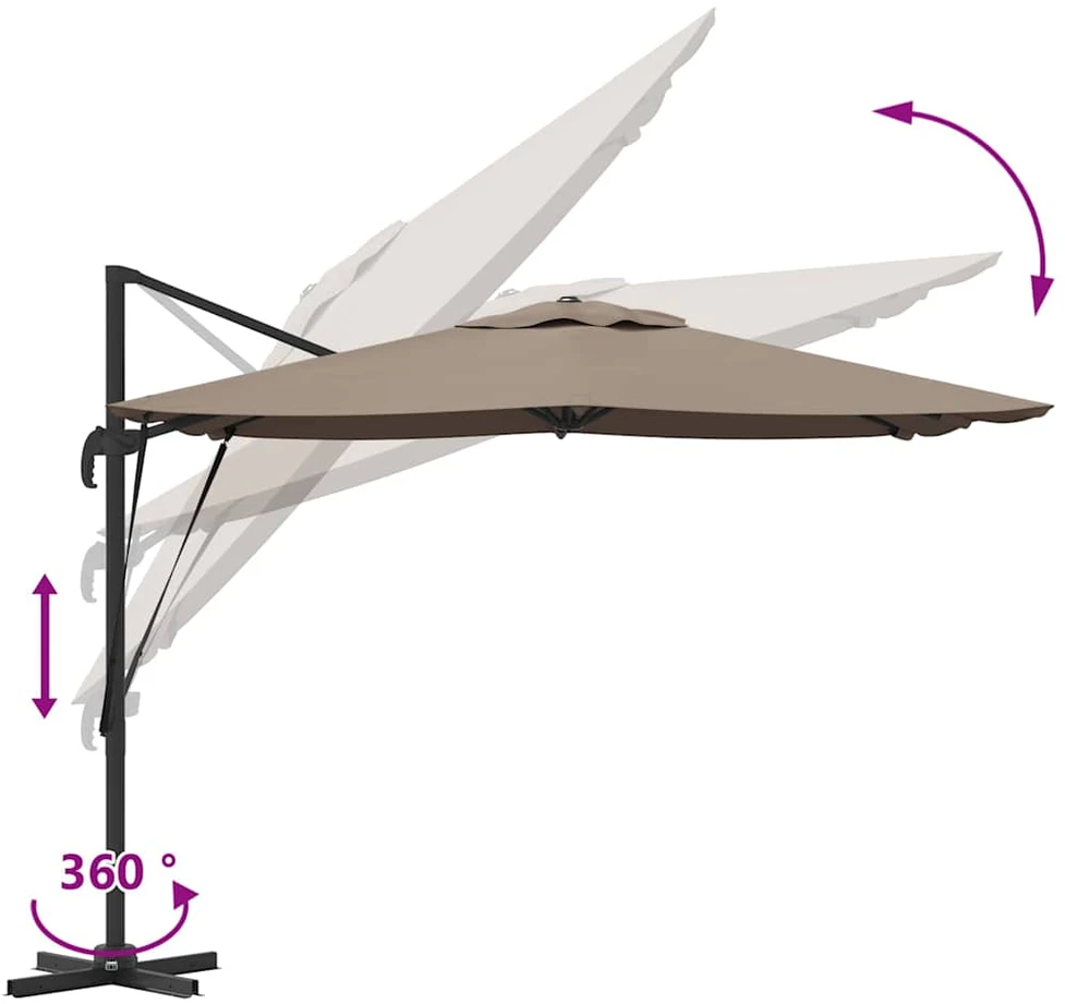 Roma Parasol Stačiakampio 286 x 284 x 265 cm