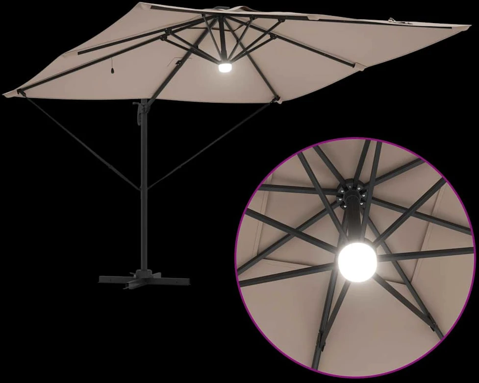 Roma Parasol 286 x 284 x 270 cm Aliuminis ir poliesteris
