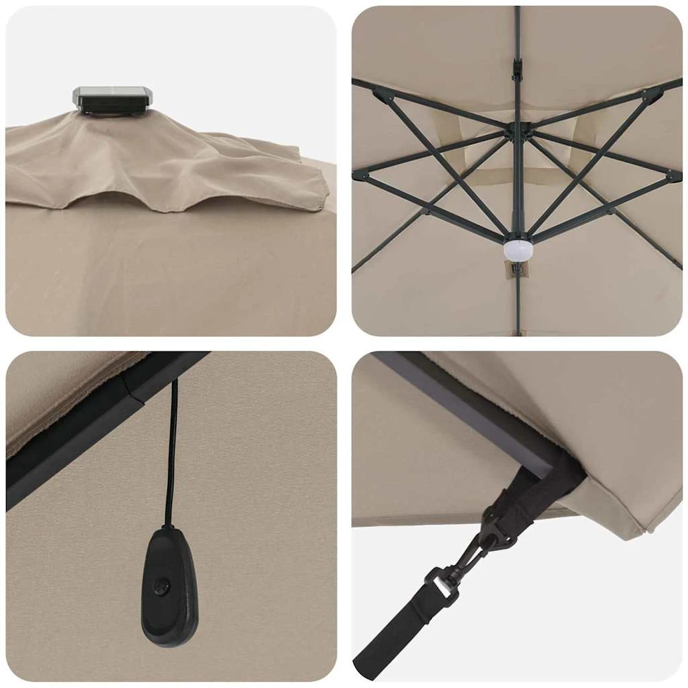 Roma Parasol 286 x 284 x 270 cm Aliuminis ir poliesteris