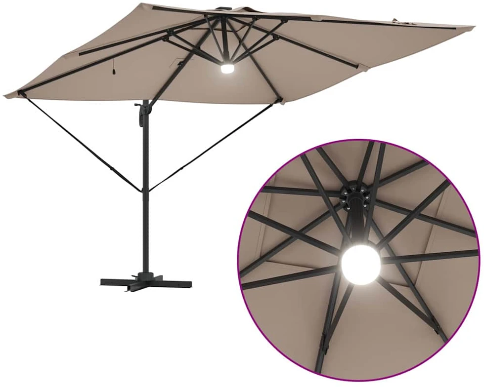 Roma Parasol 286 x 284 x 270 cm Aliuminis ir poliesteris