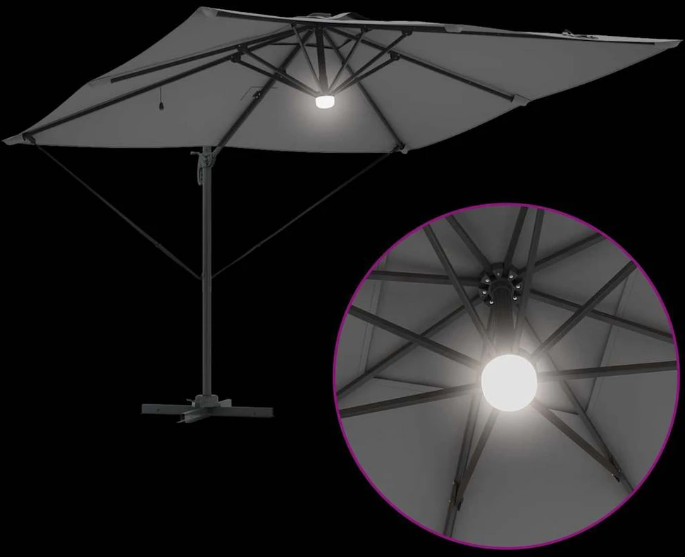 Roma Parasol Antracitas 286 x 284 x 270 cm