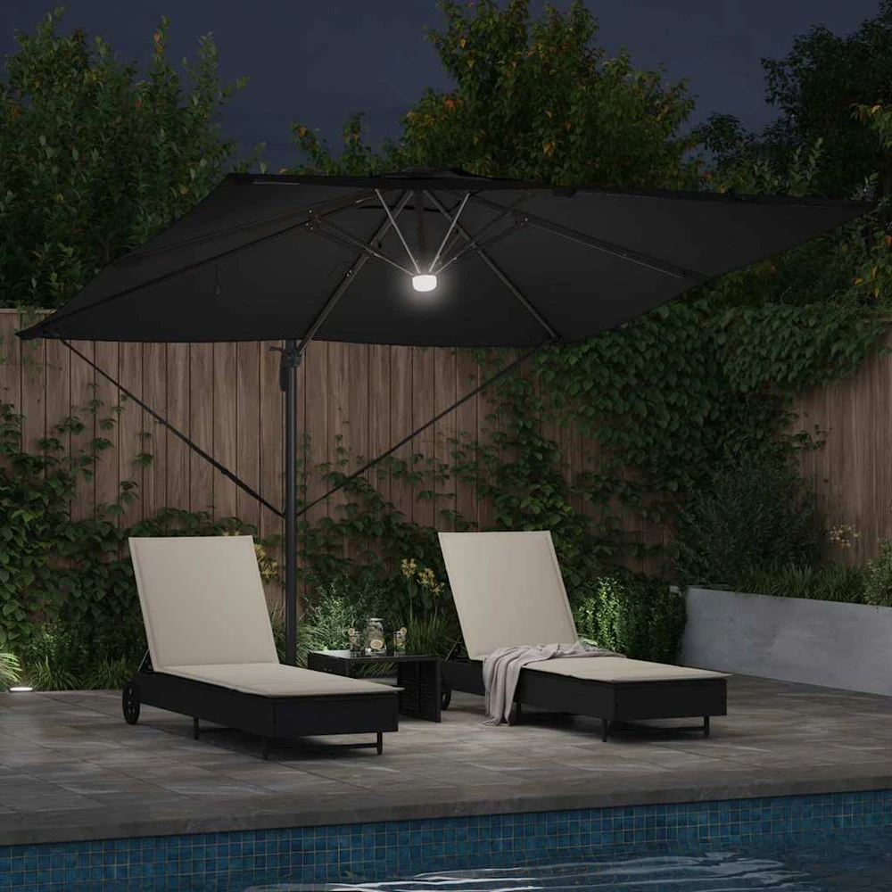 Roma Parasol Juoda 286 x 284 x 270 cm Aliuminis ir poliesteris