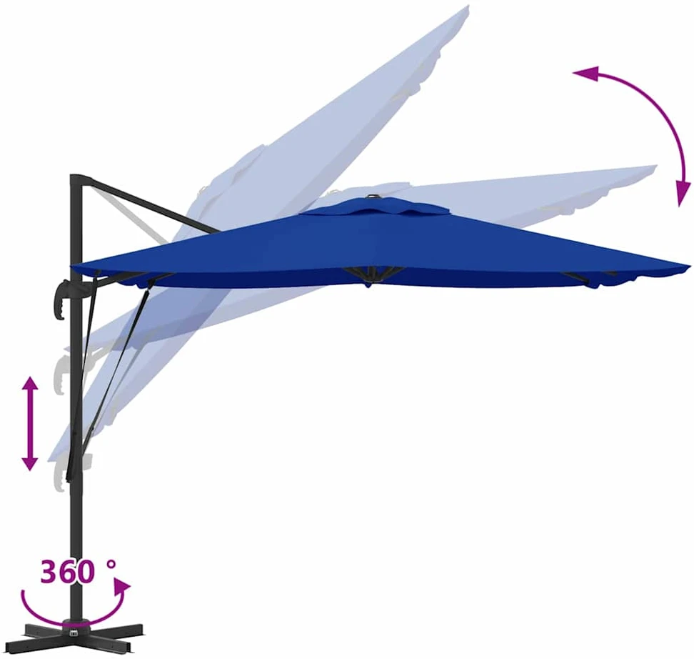Roma Parasol Stačiakampio 286 x 284 x 265 cm