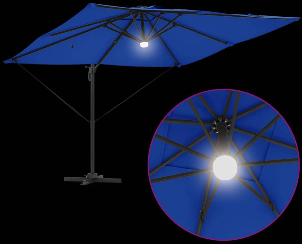 Roma Parasol Mėlyna 286 x 284 x 270 cm Aliuminis ir poliesteris