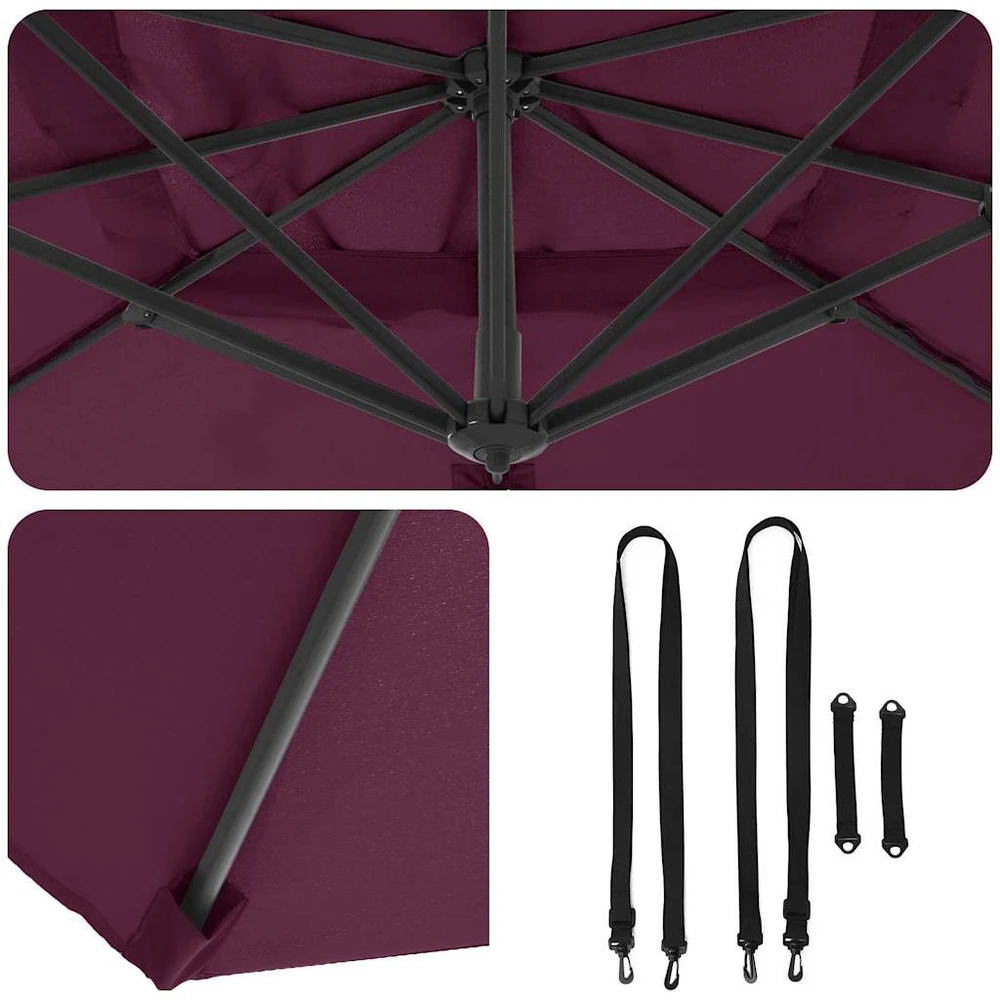 Roma Parasol Raudona 286 x 284 x 265 cm